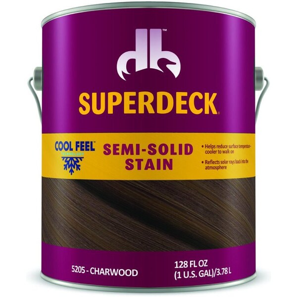 Duckback Wood Stain, Charwood, Liquid, 1 gal DPI05205416 Zoro